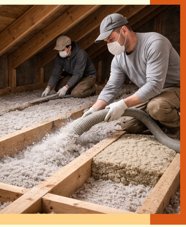 Заполнение полостей чердачного перекрытия в Фрязино от 4673 руб. | ТепломастерФрз