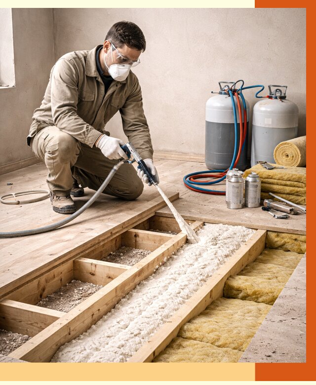 Заполнение полостей межэтажного перекрытия в Фрязино от 4362 руб. | ТепломастерФрз