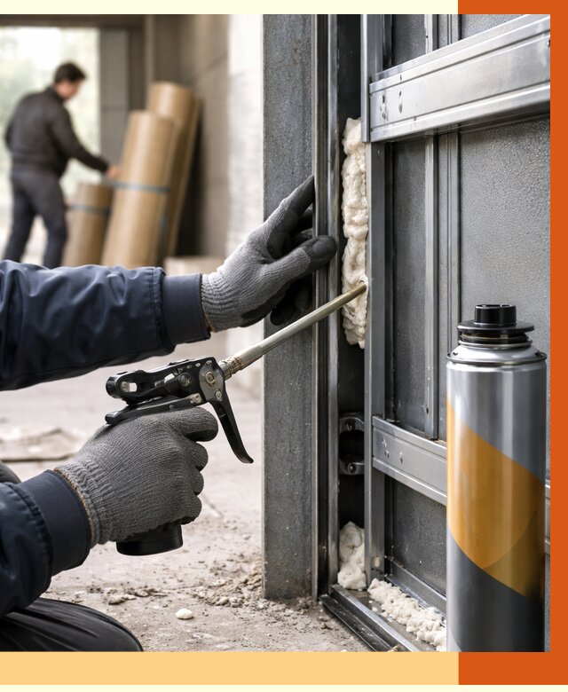 Заполнение пустот ворот в Фрязино от 4673 руб. — заливка ППУ, утепление под ключ | ТепломастерФрз