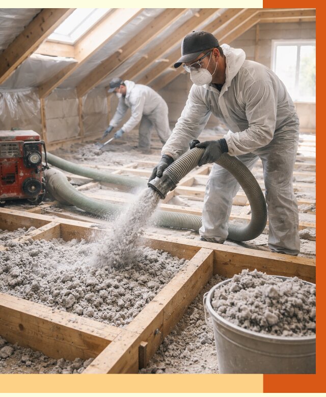 Утепление эковатой в Фрязино от 3064 руб./м2 — монтаж и задувка | ТепломастерФрз