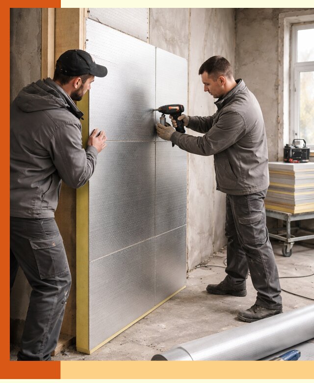 Утепление PIR панелями домов и зданий в Фрязино