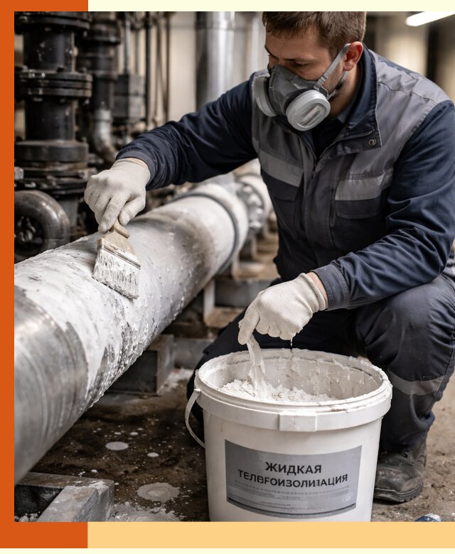Утепление оборудования жидкой теплоизоляцией в Фрязино