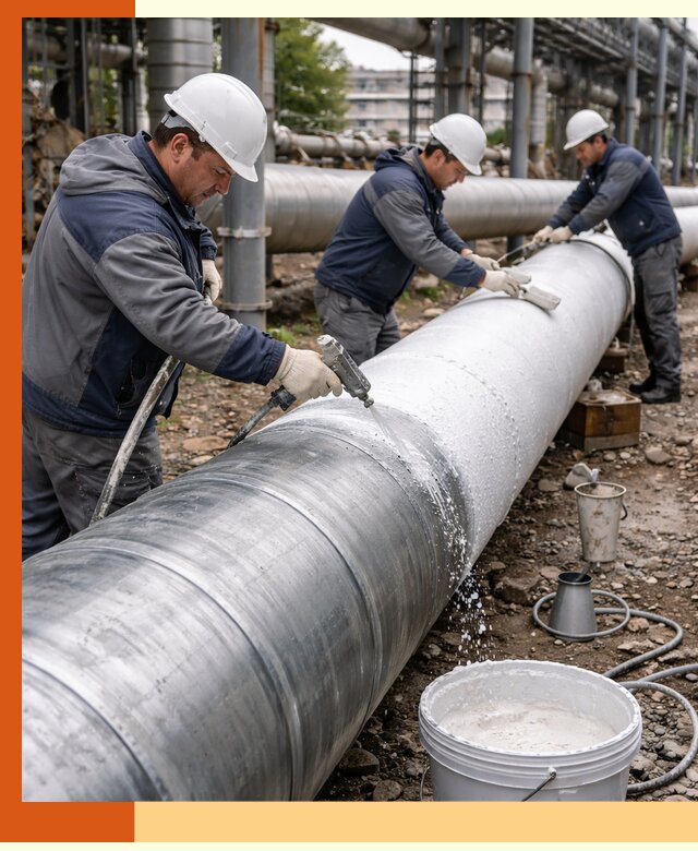 Утепление теплотрассы жидкой теплоизоляцией в Фрязино