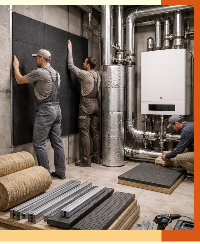 Шумоизоляция котельной в Фрязино от 6750 руб. под ключ | Профессиональная звукоизоляция — ТепломастерФрз