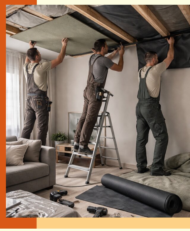 Шумоизоляция потолка в Фрязино — профессиональное устранение шумов