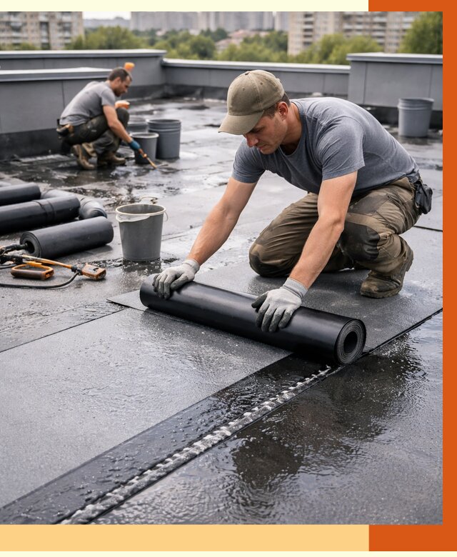 Гидроизоляция плоской кровли в Фрязино от 4673 руб./м2 — профессионально | ТепломастерФрз
