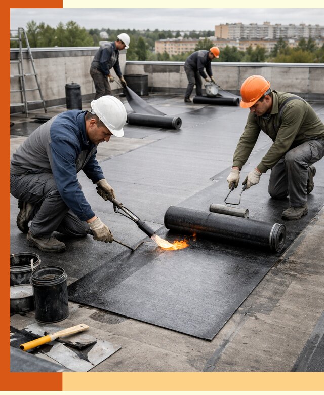 Профессиональная гидроизоляция плоской кровли в Фрязино