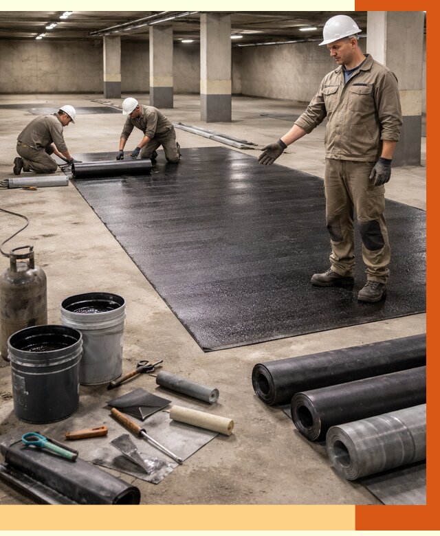 Гидроизоляция паркинга в Фрязино от 1246 руб/м² — профессиональная защита | ТепломастерФрз