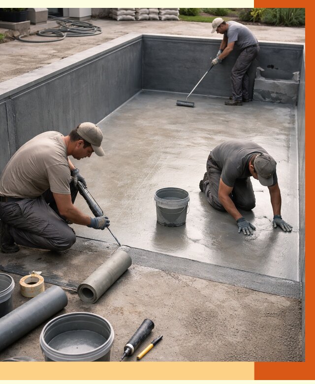 Профессиональная гидроизоляция бассейна в Фрязино от 6750 руб. за м2 | ТепломастерФрз