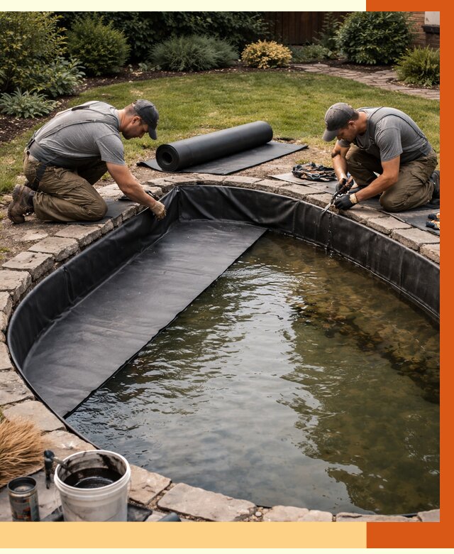 Гидроизоляция пруда в Фрязино от 15578 руб. под ключ | ТепломастерФрз профессионально