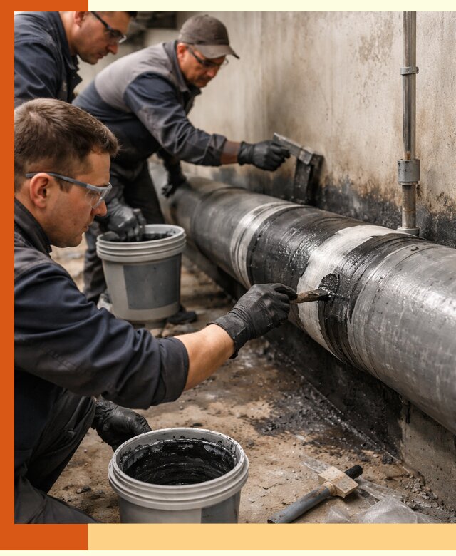 Гидроизоляция труб в Фрязино — защита и герметизация коммуникаций