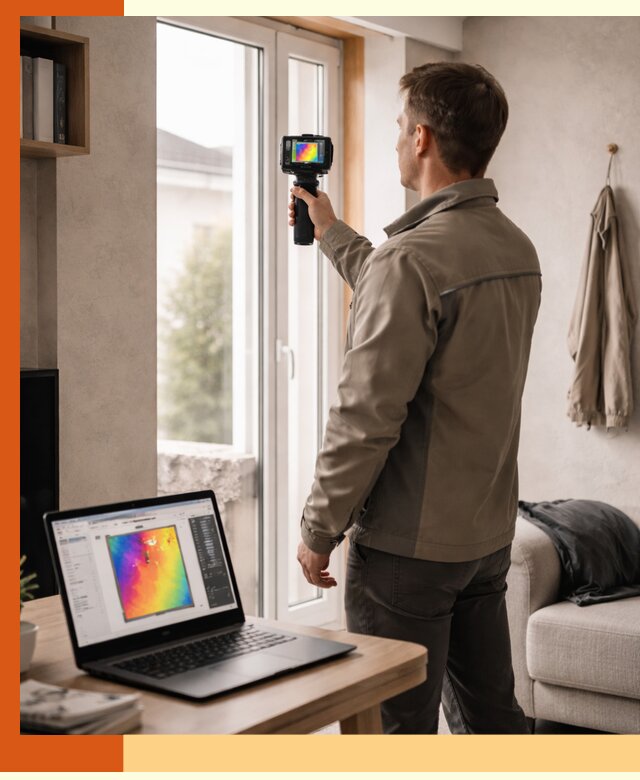 Тепловизионное обследование квартиры в Фрязино для поиска утечек тепла