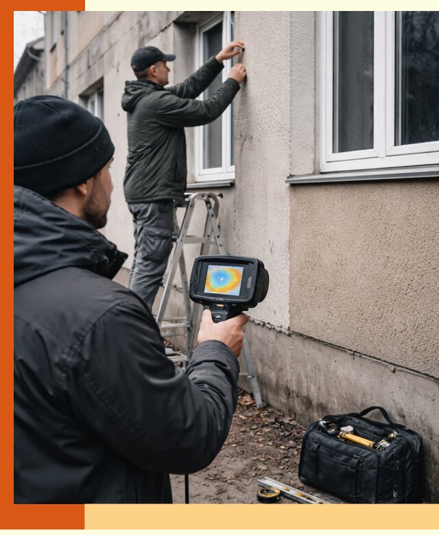 Тепловизионное обследование фасада в Фрязино для выявления дефектов