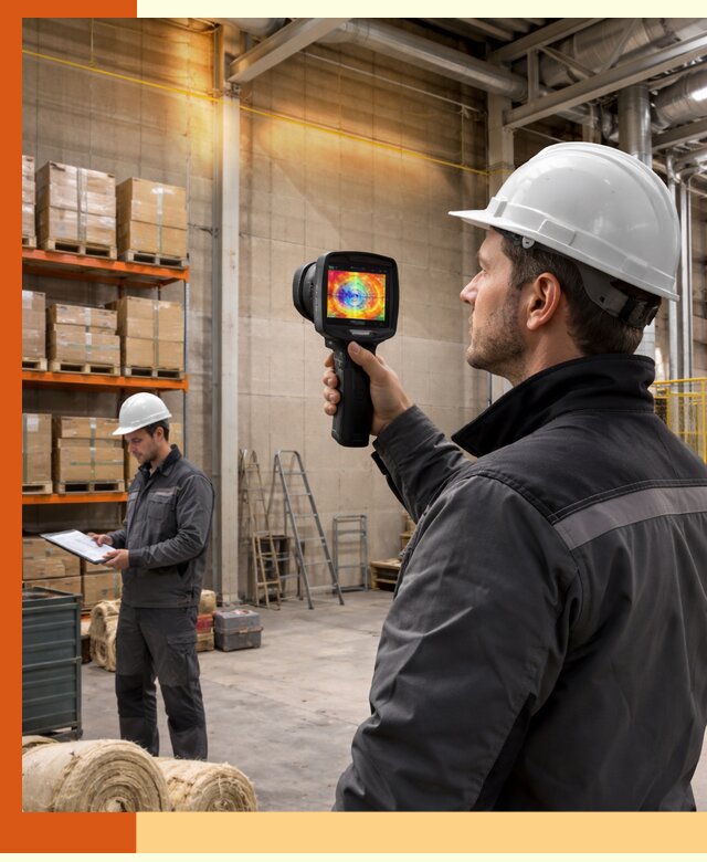 Тепловизионное обследование склада и выявление утечек в Фрязино