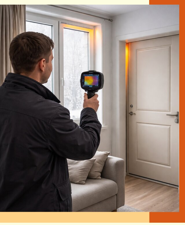 Тепловизионное обследование окон и дверей в Фрязино от 4673 руб. | ТепломастерФрз