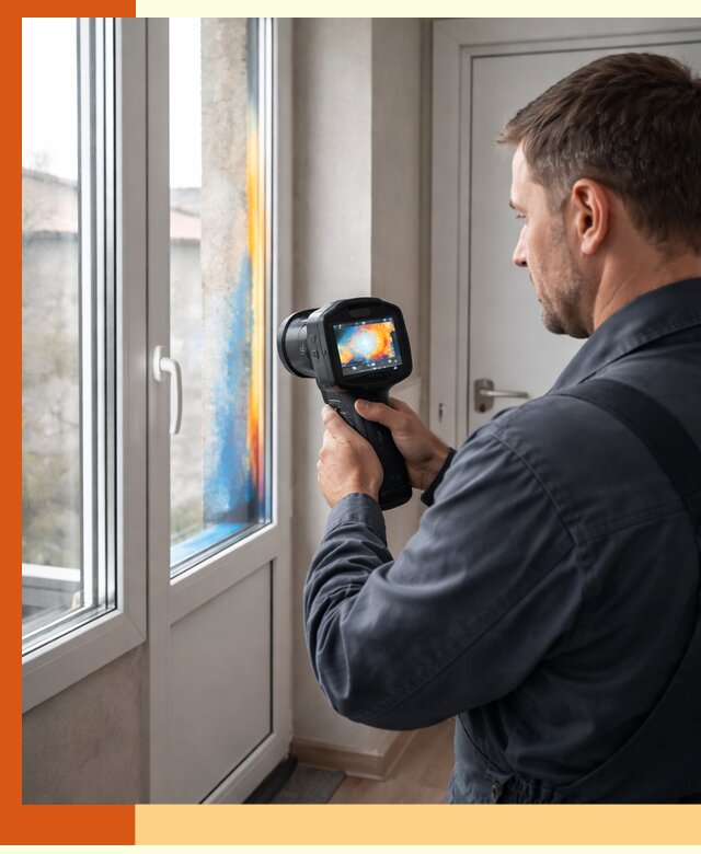Тепловизионное обследование окон и дверей в Фрязино