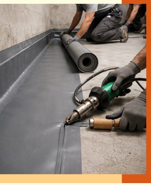 Монтаж гидроизоляционной мембраны в Фрязино от 1033 руб/м2 | ТепломастерФрз