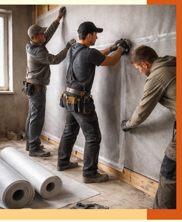 Монтаж ветроизоляции в Фрязино от 4673 руб./м2 — профессионально | ТепломастерФрз