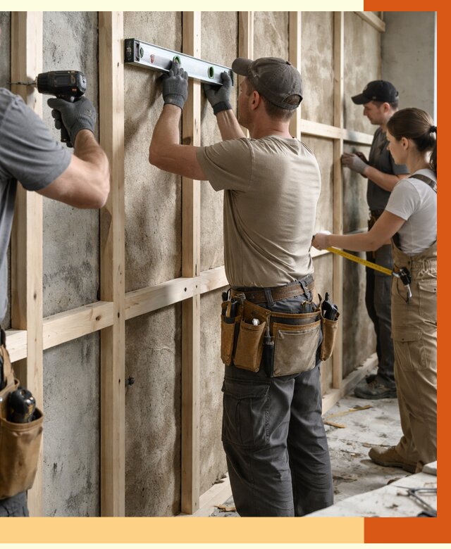 Монтаж обрешетки под утепление в Фрязино от 1194 руб/м² | Заказать у ТепломастерФрз