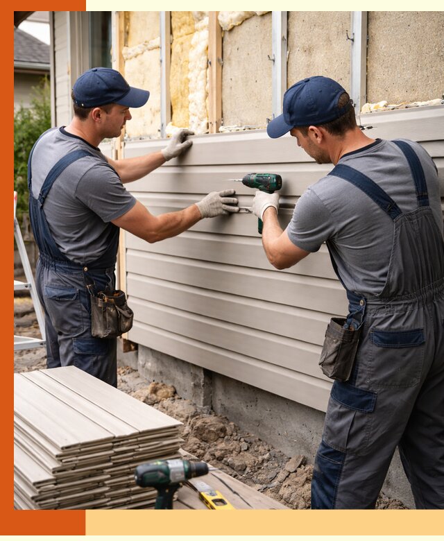 Монтаж сайдинга после утепления в Фрязино качественно и надежно